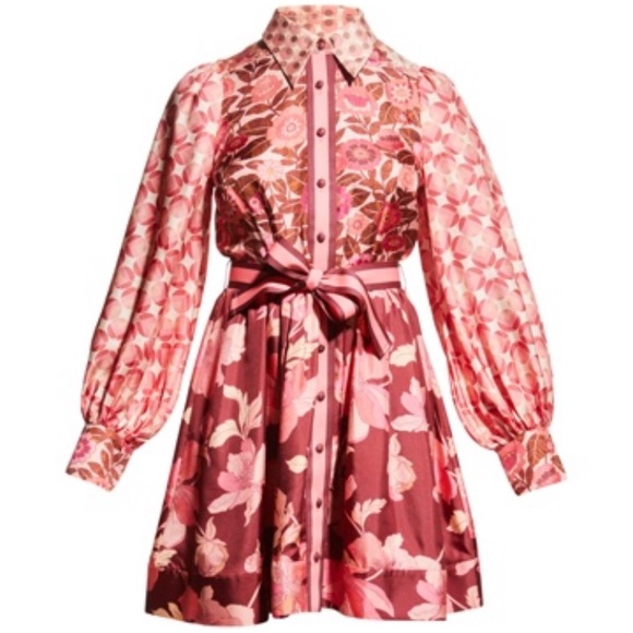 Zimmermann Concert Spliced Mini Shirt-Dress - Picture 5 of 10